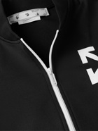 Off-White - Slim-Fit Logo-Print Jersey Track Jacket - Black