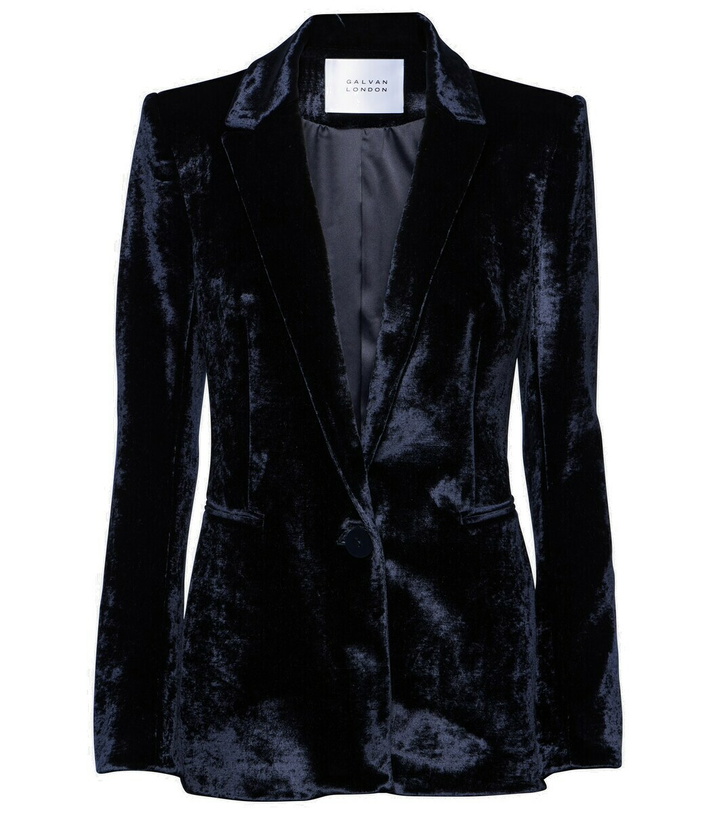 Photo: Galvan Sculpted velvet blazer