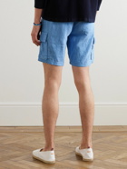 Vilebrequin - Straight-Leg Linen Drawstring Cargo Shorts - Blue