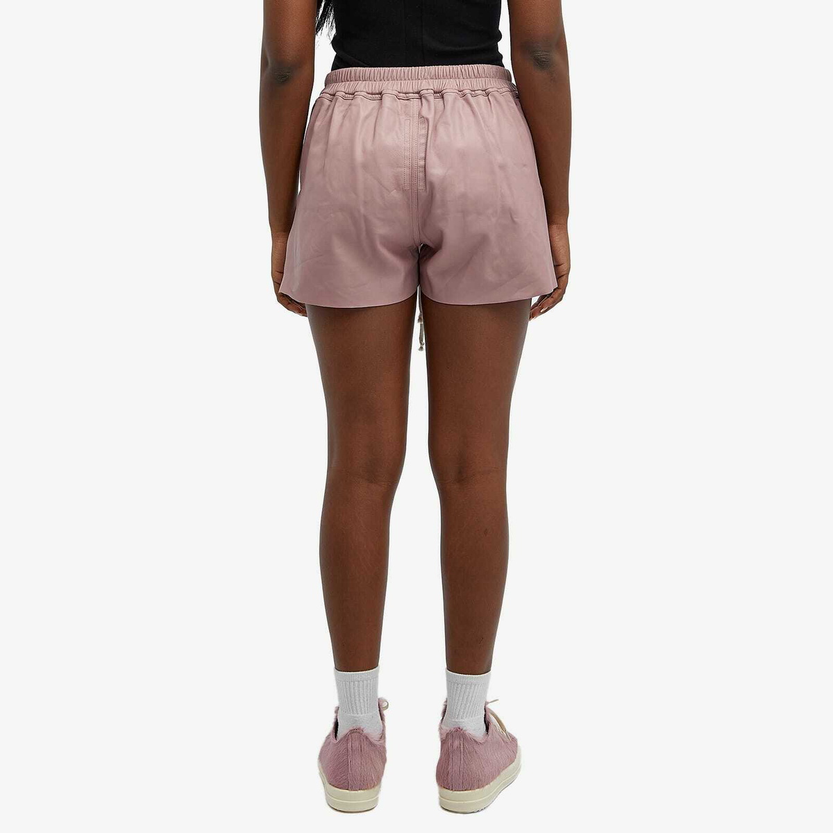 【関税込み】Rick Owens ピンク Gabe レザーショートパンツ Rick Owens Women's Gabe Leather Shorts in Dusty Pink Rick Owens