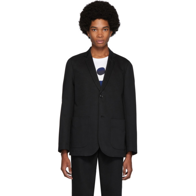 Photo: Blue Blue Japan Black Twill Western Yoke Blazer