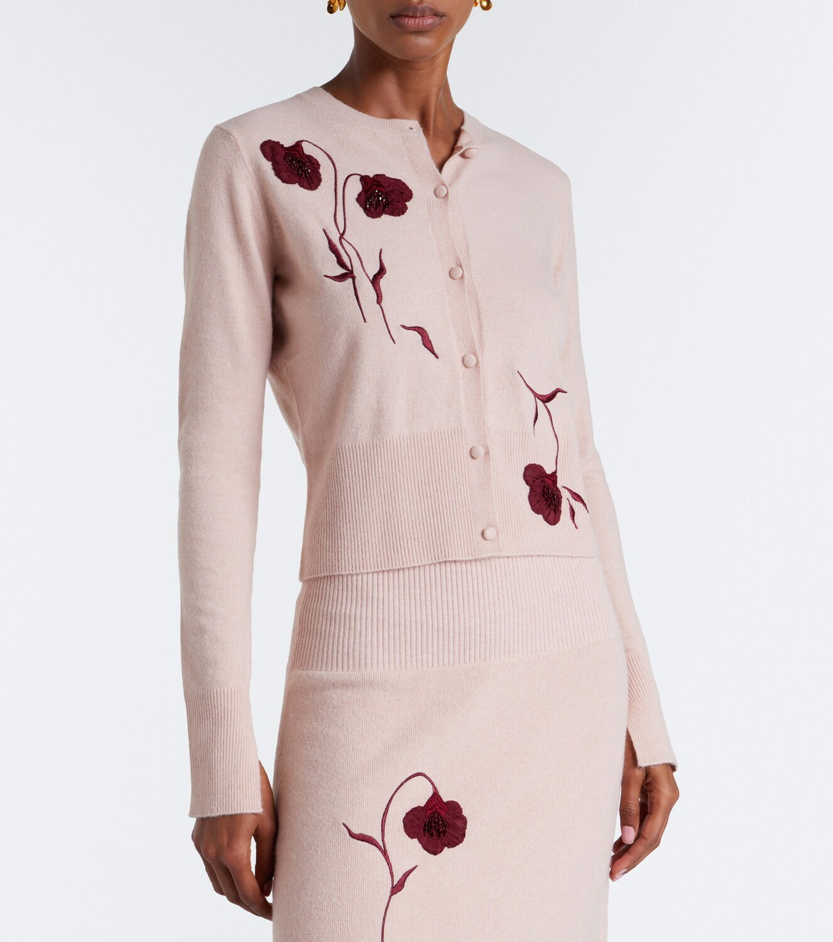 Erdem Floral-appliqué cardigan