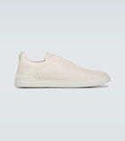 Zegna - Triple Stitch leather sneakers with concealed laces