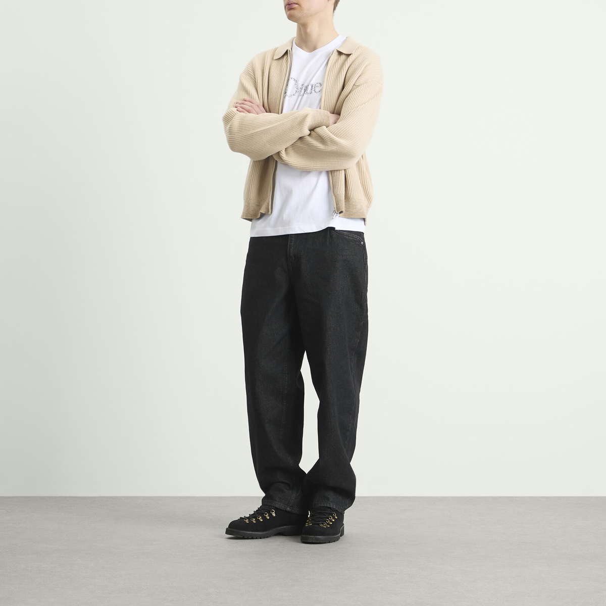 Dime Men's Baggy Denim Pants in Black Washed