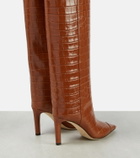 Jimmy Choo Alizze 85 leather knee-high boots