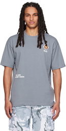 AAPE by A Bathing Ape Gray Graphic Patch T-Shirt