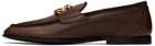 Dolce & Gabbana Brown Calfskin Slippers