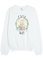Casablanca Casa Way Printed Cotton Sweatshirt White
