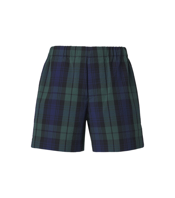 Photo: JW Anderson Checked cotton seersucker shorts