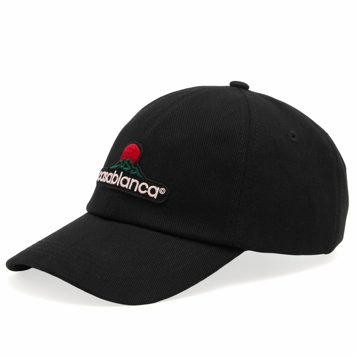 Photo: Casablanca Men's Montagne Embroidered Patch Cap in Black 