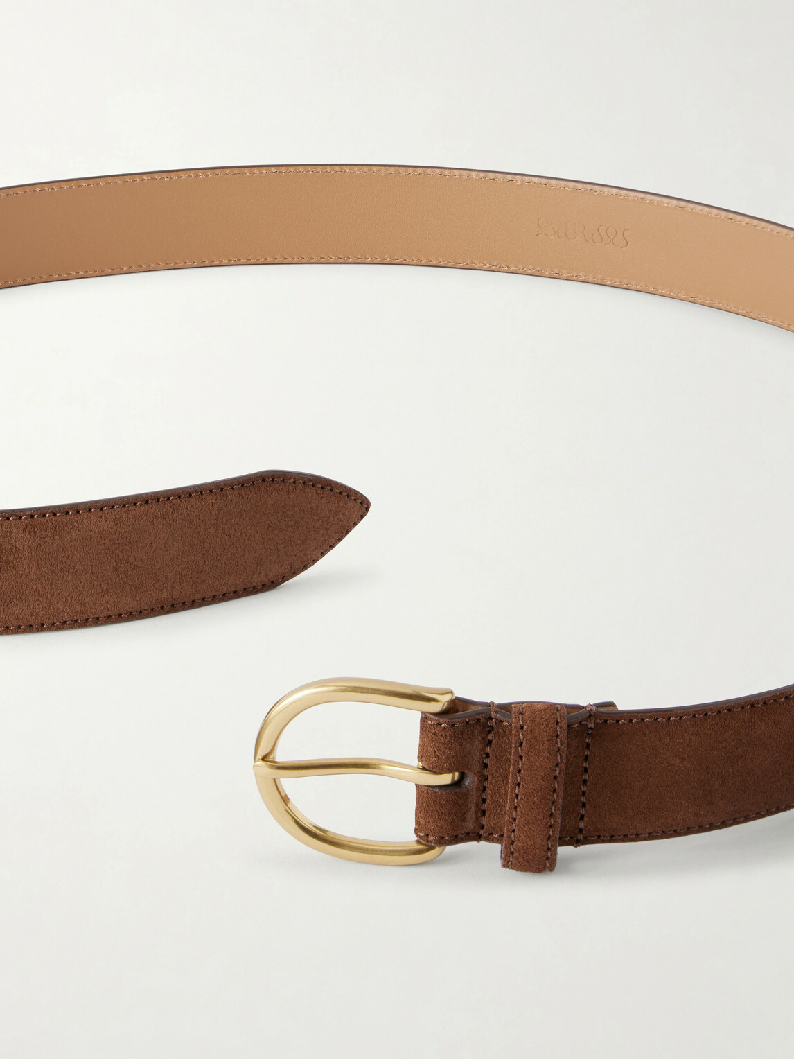 MORJAS - 3cm Suede Belt - Brown