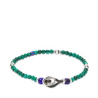 Mikia Men's Beaded Bracelet in Malachite