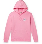 Stüssy - Printed Fleece-Back Cotton-Blend Jersey Hoodie - Pink