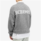 Jacquemus Men's Back Logo Knit Jumper in Grey