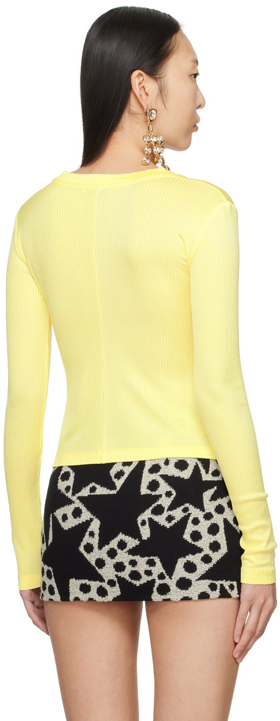 AREA Yellow Star Stud Top