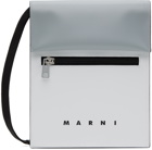 Marni White & Gray Logo Bag