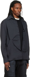We11done Gray Knit Layered Shirt