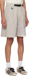 Y-3 Beige UT Wideleg Cargo Shorts