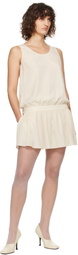 RECTO Off-White Gathered Detail Minidress