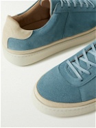 Mulo - Two-Tone Suede Sneakers - Blue