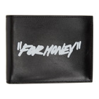 Off-White Black and White Quote Bifold Wallet