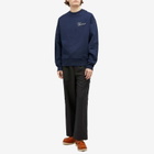 Café Mountain Men's Embroidered Script Crew Sweatshirt in Navy