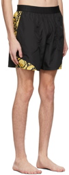 Versace Underwear Black Barocco Swim Shorts