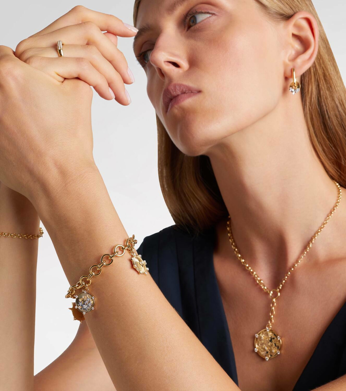 FoundRae Resilience and Blossom 18kt gold bracelet with diamonds