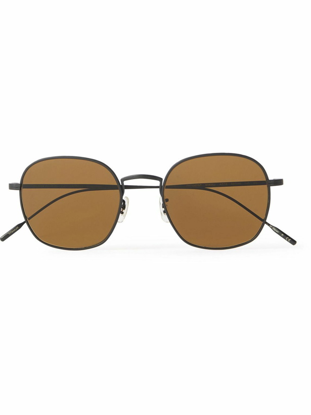 Photo: Oliver Peoples - Adés Round-Frame Titanium Sunglasses