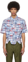 Juntae Kim Blue Petal Corset Shirt