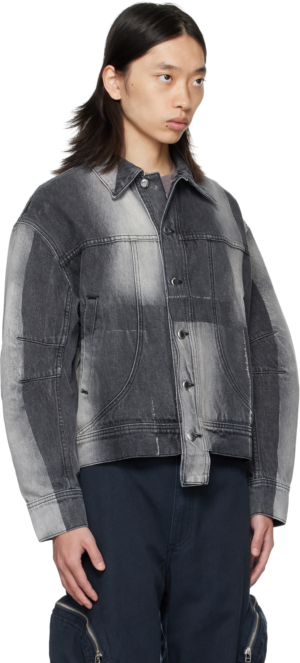 Eckhaus Latta Gray 'El Jacket Redux' Denim Jacket