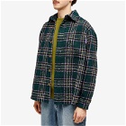 Fucking Awesome Men's Less Heavyweight Flannel Overshirt in Green/Purple
