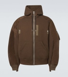 Sacai Cotton-blend and twill hoodie