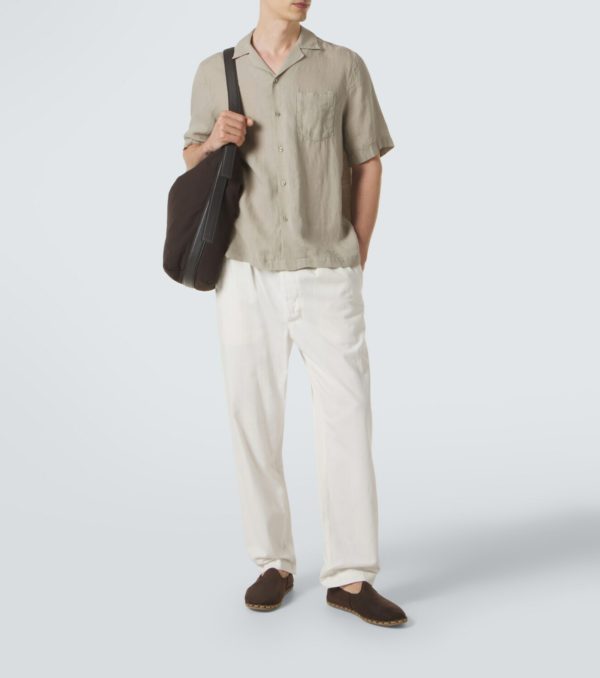 Frescobol Carioca Angelo linen bowling shirt
