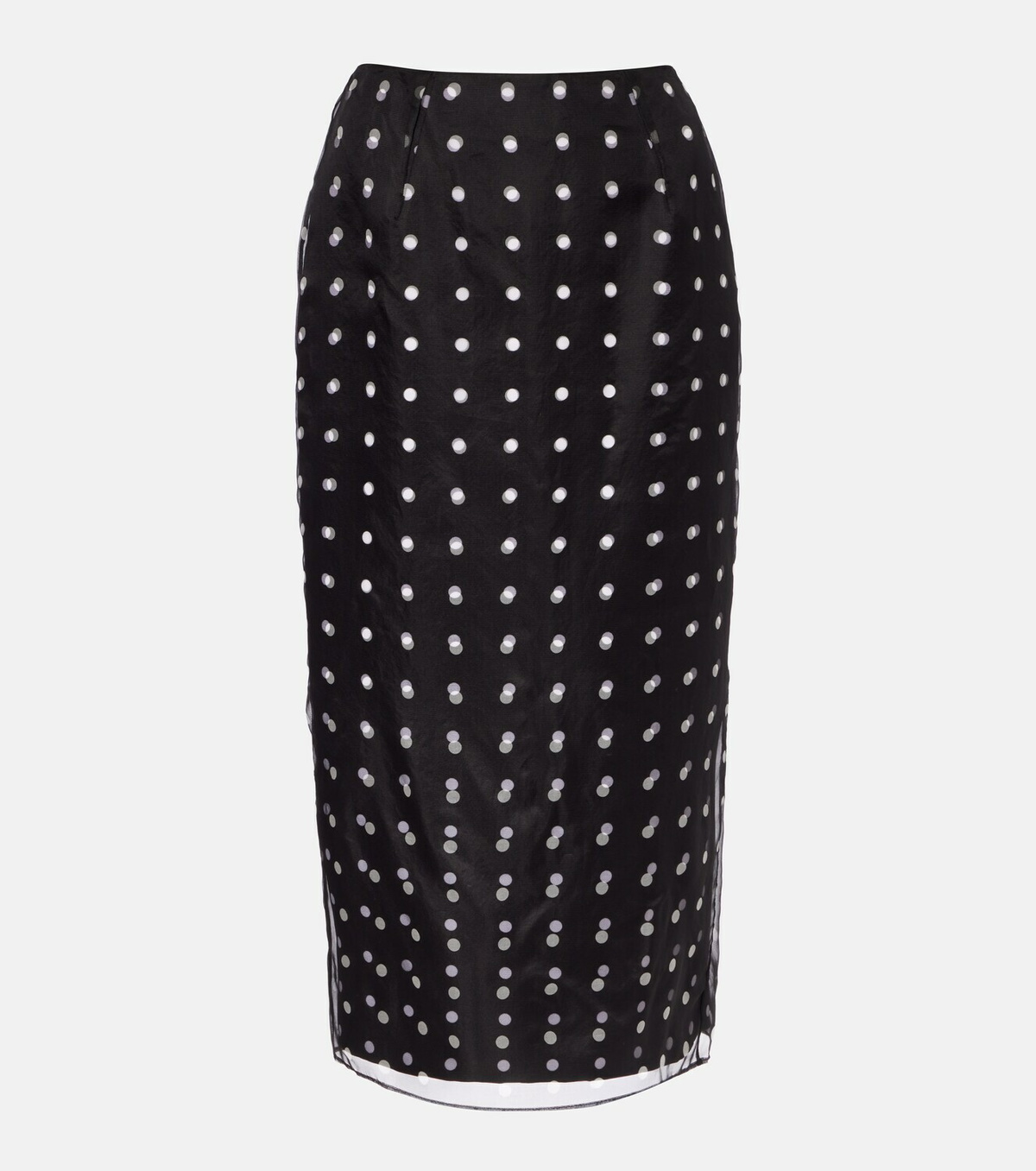 Emilia Wickstead Bethan polka-dot silk taffeta pencil skirt