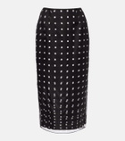 Emilia Wickstead Bethan polka-dot silk taffeta pencil skirt