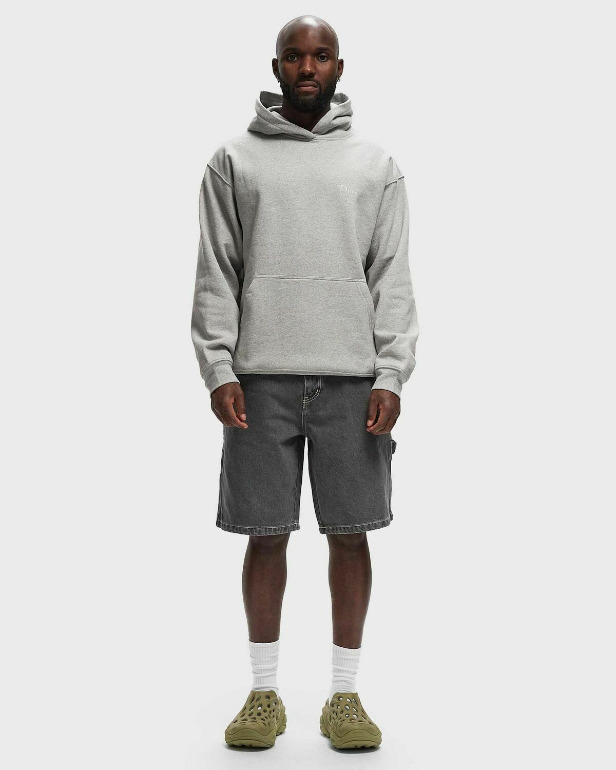 Dime Mtl Classic Small Logo Hoodie Grey Dime