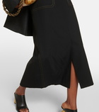 Dries Van Noten High-rise wool midi skirt