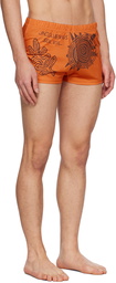 Jacquemus Orange Le Raphia 'Le Short De Bain' Swim Shorts