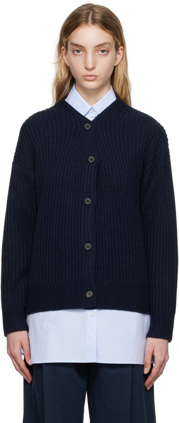 Mark Kenly Domino Tan Navy Kathena Cardigan