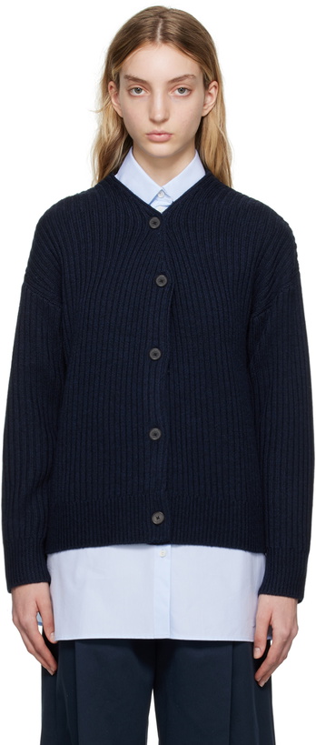 Photo: Mark Kenly Domino Tan Navy Kathena Cardigan