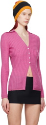 Guest in Residence Pink Rib Cardigan