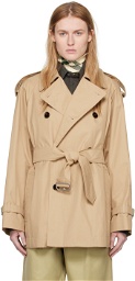 Burberry Beige Double-Breasted Jacket