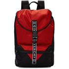 Givenchy Black and Red Triangle Backpack