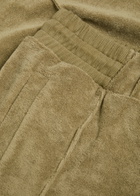 Aurélien Pintuck Tapered-leg Terry Sweatpants Khaki