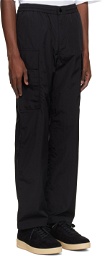 Solid Homme Black Jogger Cargo Pants