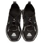 Dolce and Gabbana Black Lace-Up Block Sole Sneakers