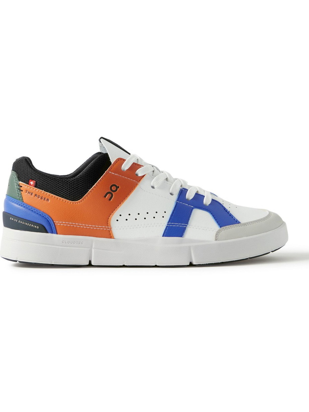 Photo: ON - The Roger Clubhouse Colour-Block Faux Leather and Mesh Tennis Sneakers - White