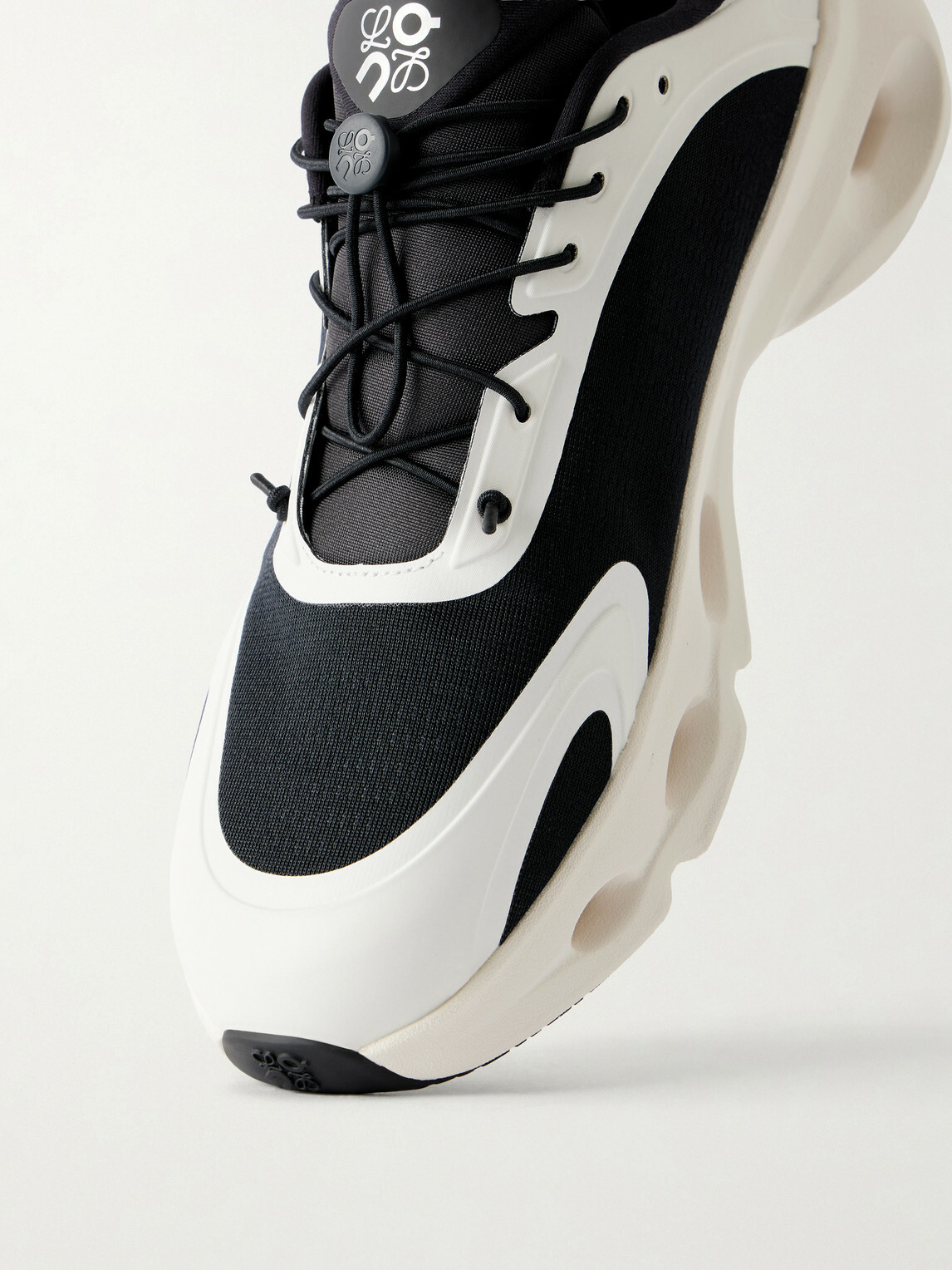 LOEWE - On Cloudsolo Rubber-Trimmed Mesh Sneakers - Black