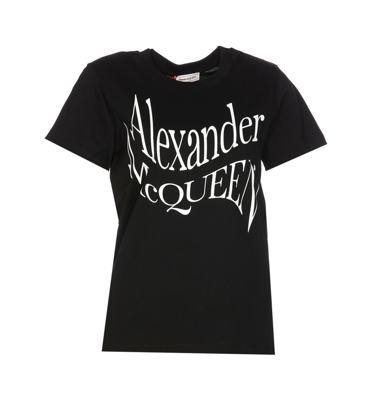 トップス AlexanderMcQueen PEPLUM T-SHIRT Alexander McQueen White Deconstructed Peplum T-Shirt